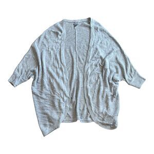 Aerie Gray Rounded Hem Open Front Dolman Sleeve Cardigan M